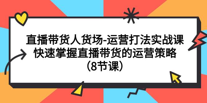 直播带货人货场-运营打法实战课：快速掌握直播带货的运营策略（8节课） - 福利搜 - 阿里云盘夸克网盘搜索神器 蓝奏云搜索| 网盘搜索引擎-福利搜