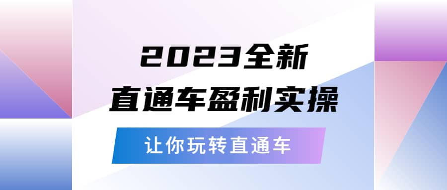 2023全新直通车·盈利实操：从底层，策略到搭建，让你玩转直通车 - 福利搜 - 阿里云盘夸克网盘搜索神器 蓝奏云搜索| 网盘搜索引擎-福利搜