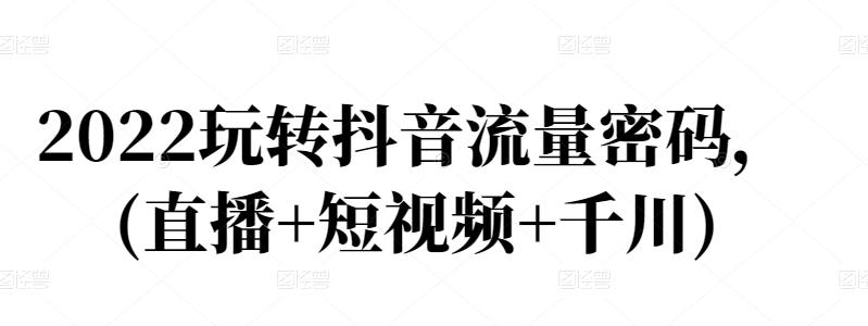 2022玩转抖音流量密码，(直播+短视频+千川) - 福利搜 - 阿里云盘夸克网盘搜索神器 蓝奏云搜索| 网盘搜索引擎-福利搜