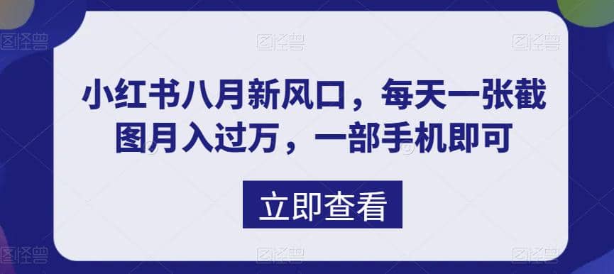 八月新风口，小红书虚拟项目一天收入1000+，实战揭秘 - 福利搜 - 阿里云盘夸克网盘搜索神器 蓝奏云搜索| 网盘搜索引擎-福利搜