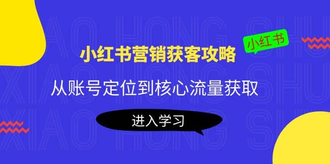 小红书营销获客攻略：从账号定位到核心流量获取，爆款笔记打造 - 福利搜 - 阿里云盘夸克网盘搜索神器 蓝奏云搜索| 网盘搜索引擎-福利搜