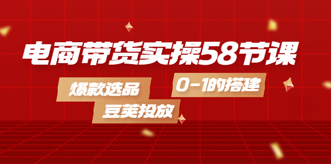 电商带货实操58节课，爆款选品，豆荚投放，0-1的搭建 - 福利搜 - 阿里云盘夸克网盘搜索神器 蓝奏云搜索| 网盘搜索引擎-福利搜