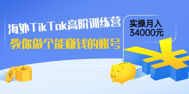 海外TikTok高阶训练营：教你做个能赚钱的账号，实操月入34000元！ - 福利搜 - 阿里云盘夸克网盘搜索神器 蓝奏云搜索| 网盘搜索引擎-福利搜