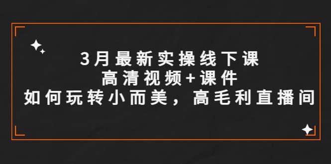 3月最新实操线下课高清视频+课件，如何玩转小而美，高毛利直播间 - 福利搜 - 阿里云盘夸克网盘搜索神器 蓝奏云搜索| 网盘搜索引擎-福利搜