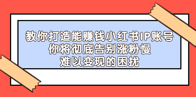 教你打造能赚钱小红书IP账号，了解透彻小红书的真正玩法 - 福利搜 - 阿里云盘夸克网盘搜索神器 蓝奏云搜索| 网盘搜索引擎-福利搜