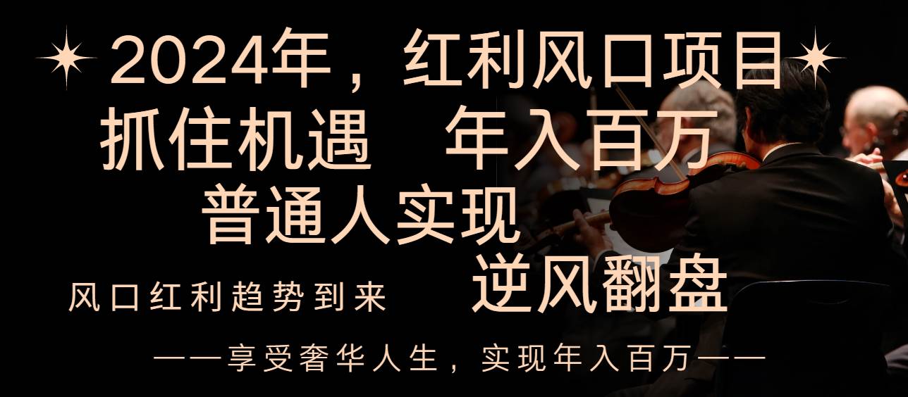 2024红利风口项目来袭，享受第一波红利，逆风翻盘普通人也能实现，年入百万 - 福利搜 - 阿里云盘夸克网盘搜索神器 蓝奏云搜索| 网盘搜索引擎-福利搜