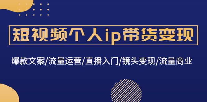 短视频个人ip带货变现：爆款文案/流量运营/直播入门/镜头变现/流量商业 - 福利搜 - 阿里云盘夸克网盘搜索神器 蓝奏云搜索| 网盘搜索引擎-福利搜