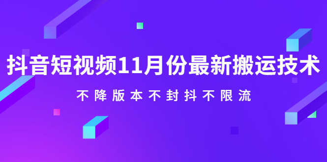 抖音短视频11月份最新搬运技术，不降版本不封抖不限流！【视频课程】 - 福利搜 - 阿里云盘夸克网盘搜索神器 蓝奏云搜索| 网盘搜索引擎-福利搜