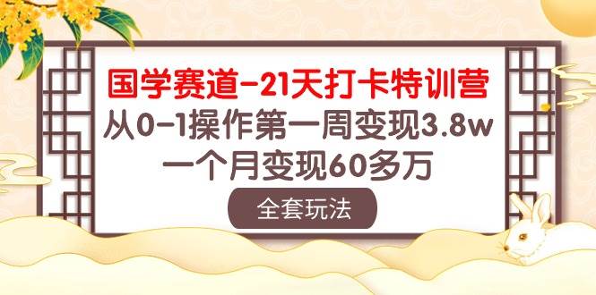 国学 赛道-21天打卡特训营：从0-1操作第一周变现3.8w，一个月变现60多万 - 福利搜 - 阿里云盘夸克网盘搜索神器 蓝奏云搜索| 网盘搜索引擎-福利搜